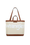 WRANGLER CANVAS ICONIC LOGO TOTE - NATURAL [SZ:38]