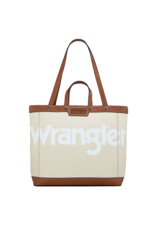 WRANGLER CANVAS ICONIC LOGO TOTE - NATURAL [SZ:38]