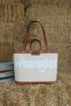 WRANGLER CANVAS ICONIC LOGO TOTE - NATURAL [SZ:38]