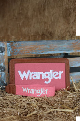 WRANGLER CANVAS ICONIC LOGO WALLET - PINK