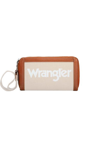 WRANGLER CANVAS ICONIC LOGO WALLET - NATURAL [SZ:38]