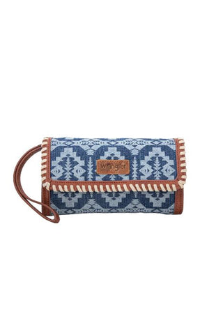 WRANGLER DAKOTA WHIPSTITCH WALLET BAG - DENIM 