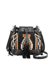 WRANGLER MAYA AZTEC BUCKET BAG - BLACK [SZ:38]