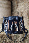 WRANGLER MAYA AZTEC BUCKET BAG - BLACK [SZ:38]