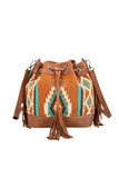 WRANGLER MAYA AZTEC BUCKET BAG - TAN 