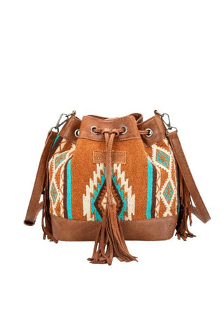 WRANGLER MAYA AZTEC BUCKET BAG - TAN 