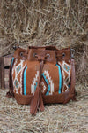 WRANGLER MAYA AZTEC BUCKET BAG - TAN 