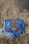 WRANGLER MAYA AZTEC CROSSBODY BAG - BLUE 