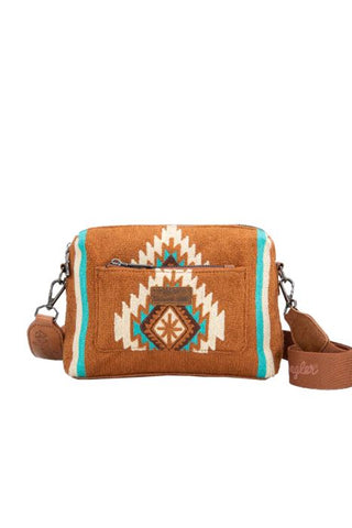 WRANGLER MAYA AZTEC CROSSBODY BAG - TAN [SZ:38]