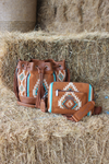 WRANGLER MAYA AZTEC CROSSBODY BAG - TAN [SZ:38]