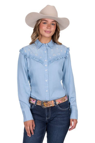 Pure Western Womens Pheobe Long Sleeve Shirt [sz:8]