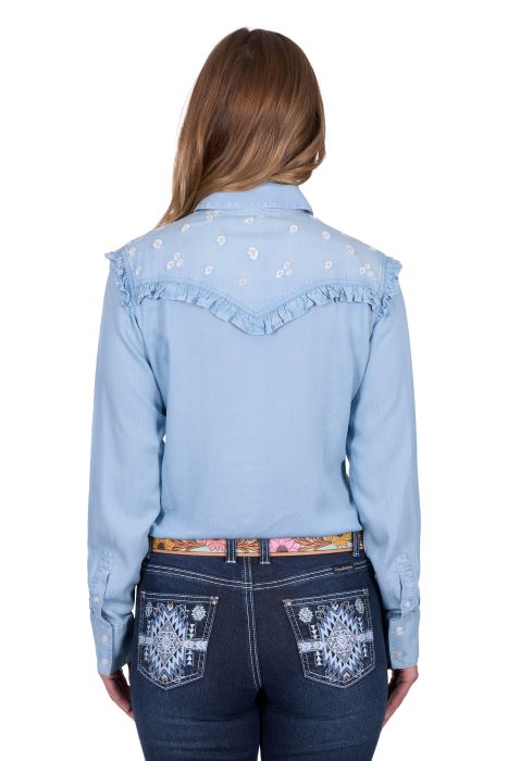 Pure Western Womens Pheobe Long Sleeve Shirt [sz:8]