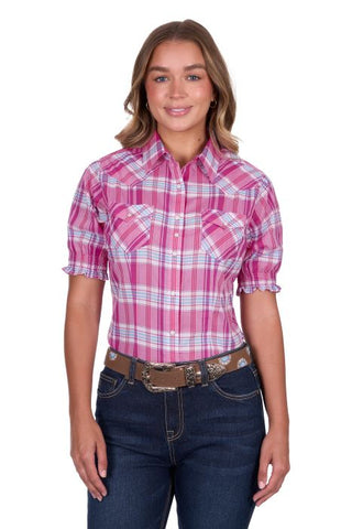 Pure Western Womens Leni Short Sleeve Shirt [sz:8]