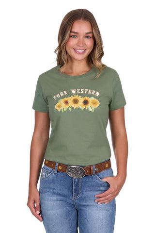 Pure Western Womens Charlie Short Sleeve Tee [sz:8]
