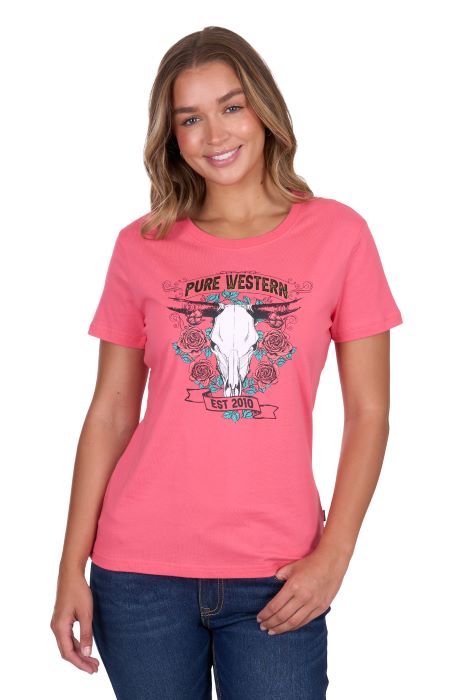 Pure Western Womens Tammy Short Sleeve Tee [sz:8]