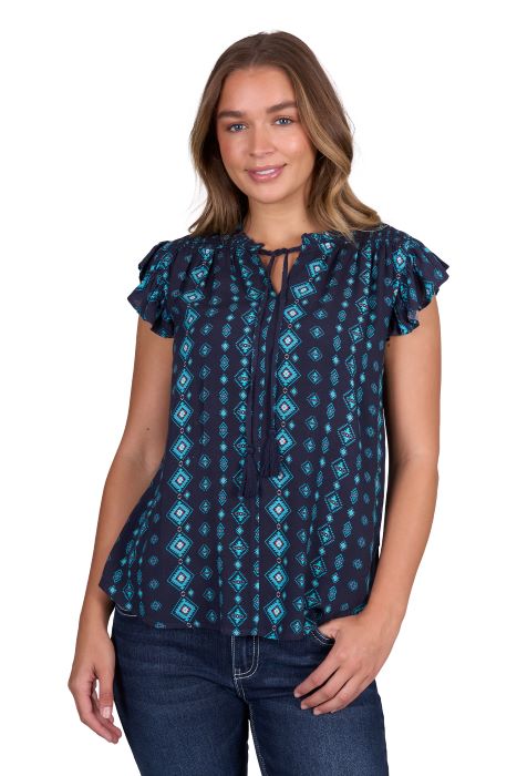 Pure Western Womens Estella Sl Blouse [sz:8]