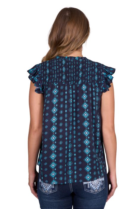 Pure Western Womens Estella Sl Blouse [sz:8]