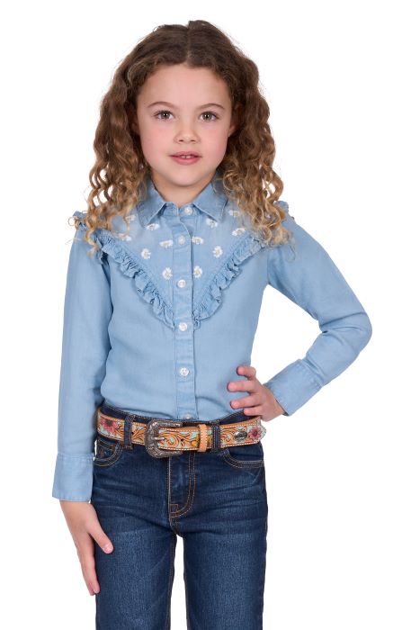 Pure Western Girls Pheobe Long Sleeve Shirt [sz:4]