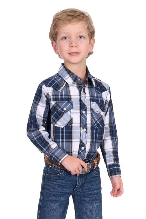 Pure Western Boys Nicholas Long Sleeve Shirt [sz:4]