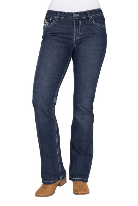 Pure Western Womens Jay Boot Cut Jean 32l [sz:6]