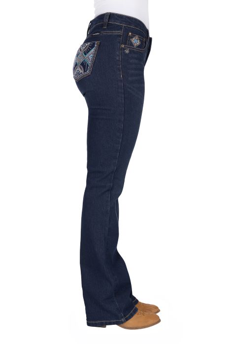 Pure Western Womens Ana Boot Cut Jean 34l [sz:6]