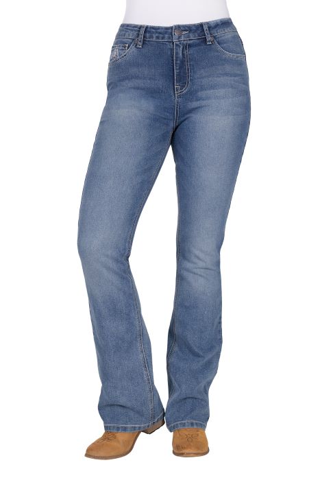 Pure Western Womens Pam Hi Rise Bcut Jean 32l [sz:6]