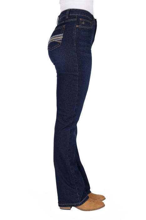Pure Western Womens Ida Hi Rise Bcut Jean 34l [sz:6]