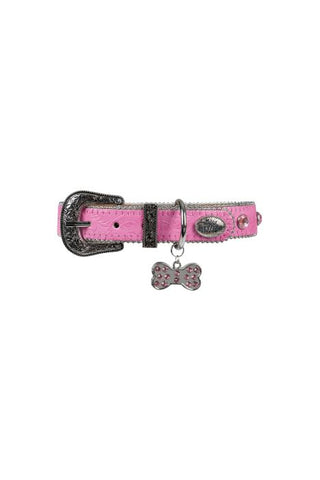 Pure Western Tilly Dog Collar - Pink [sz:xs]