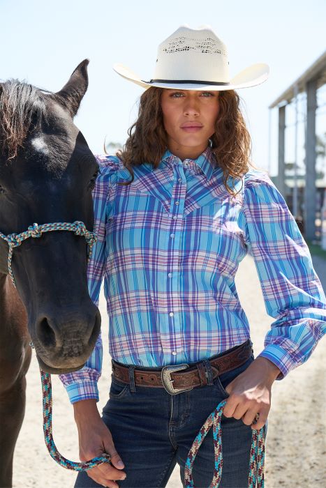 Wrangler Womens Emily Check Ls Shirt [sz:8]