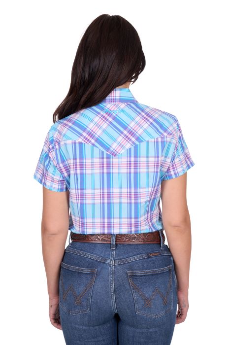 Wrangler Womens Emily Check Ss Shirt [sz:8]