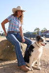 Wrangler Womens Emily Check Ss Shirt [sz:8]