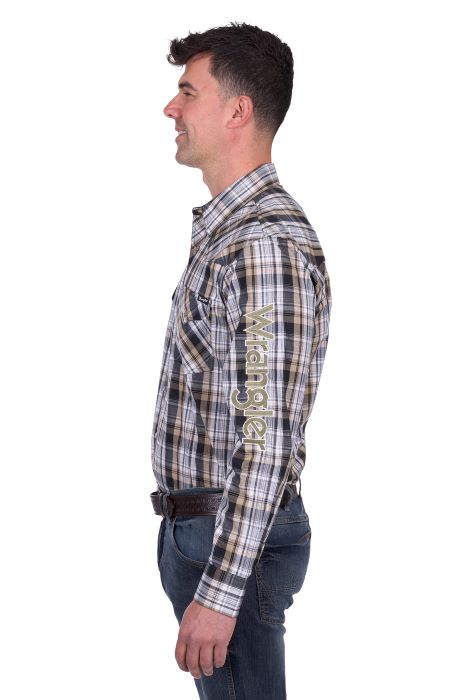 Wrangler Mens Joel Logo Ls Shirt [sz:xs]