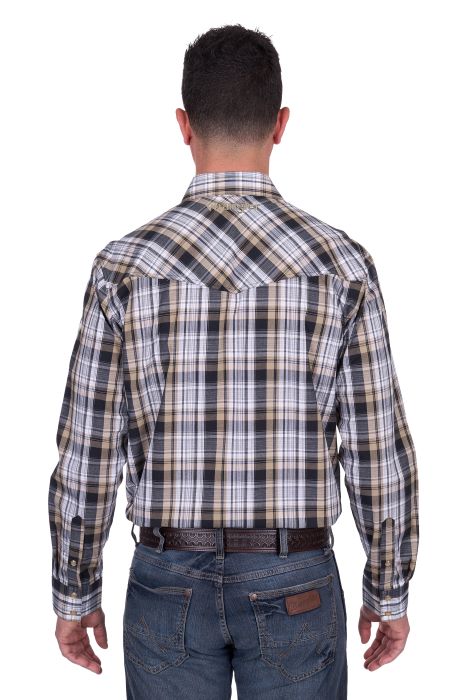 Wrangler Mens Joel Logo Ls Shirt [sz:xs]