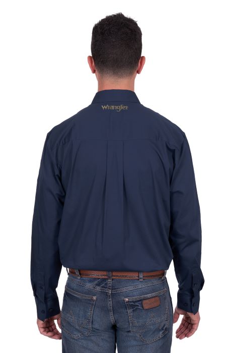 Wrangler Mens Brad Logo Ls Shirt [sz:xs]