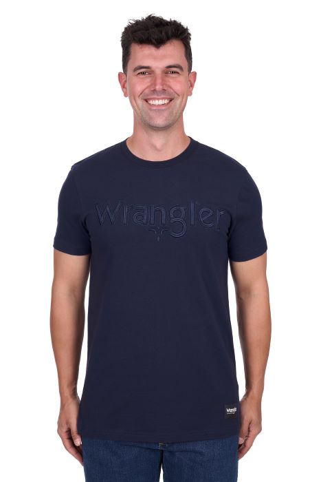 Wrangler Mens Chase Ss Tee - Navy [sz:xs]