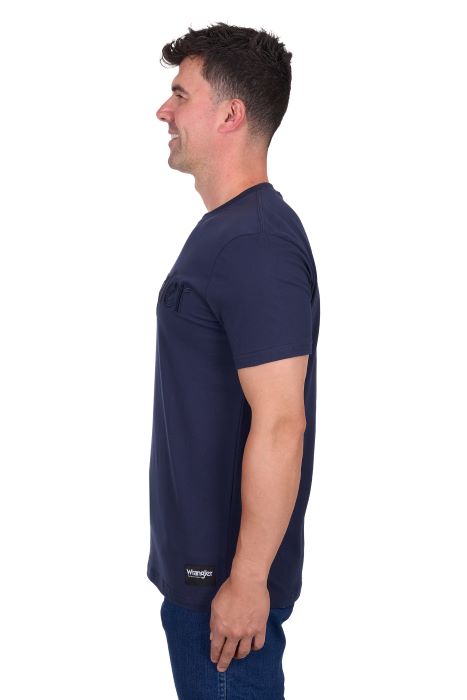 Wrangler Mens Chase Ss Tee - Navy [sz:xs]