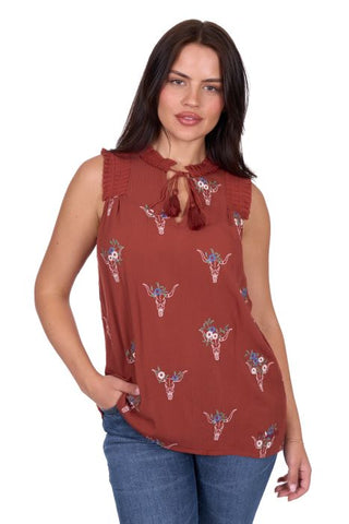 Wrangler Womens Krissy Sleeveless Blouse [sz:8]