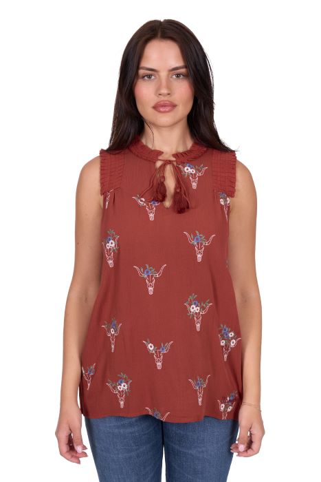 Wrangler Womens Krissy Sleeveless Blouse [sz:8]