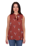 Wrangler Womens Krissy Sleeveless Blouse [sz:8]