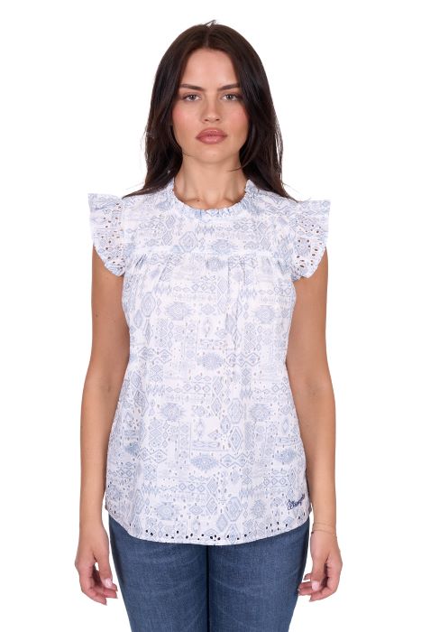 Wrangler Womens Harlow Sl Blouse [sz:8]