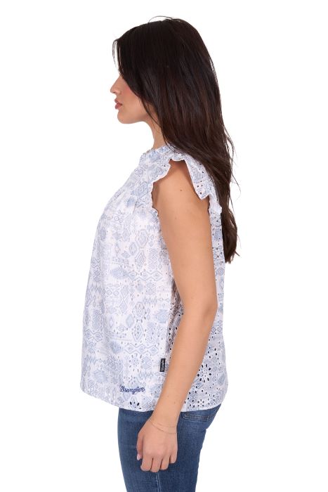 Wrangler Womens Harlow Sl Blouse [sz:8]