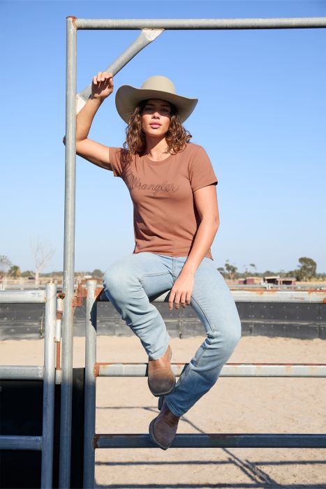 Wrangler Womens Texas Ss Tee [sz:8]