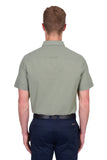 Thomas Cook Mens Linen Short Sleeve Shirt - Sage [sz:m]