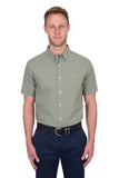 Thomas Cook Mens Linen Short Sleeve Shirt - Sage [sz:m]