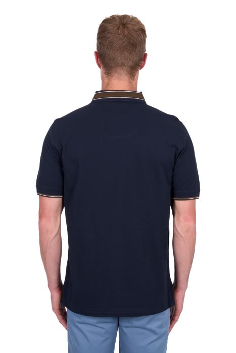 Thomas Cook Mens Ben Tailored 1pkt Short Sleeve Polo - Navy [sz:s]