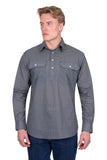 Hardslog Mens Tomson 1/2 Plkt Long Sleeve Shirt [sz:xs]