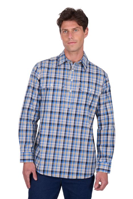 Hardslog Mens Gibson 1/2 Plkt Long Sleeve Shirt [sz:xs]