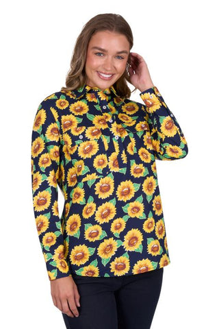 Hardslog Womens Ally 1/2 Plkt Long Sleeve Shirt [sz:8]