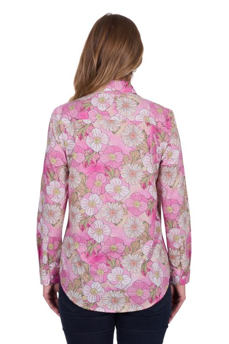 Hardslog Womens Etta 1/2 Plkt Long Sleeve Shirt [sz:8]