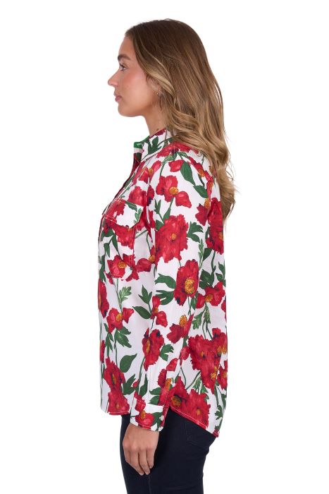 Hardslog Womens Zoe 1/2 Plkt Long Sleeve Shirt [sz:8]